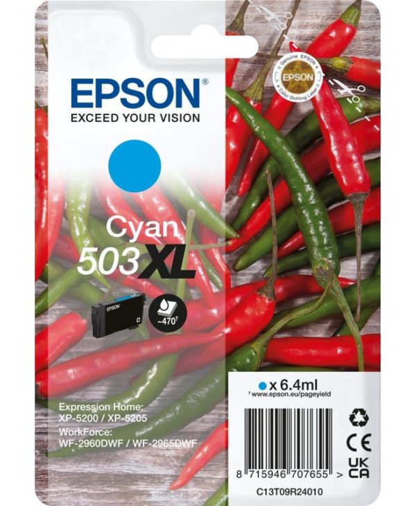 Epson 503XL High Capacity Cyan Ink Cartridge C13T09R24010