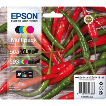 Epson 503XL Black High Capacity 503 Ink Cartridge Multipack C/M/Y C13T09R94010