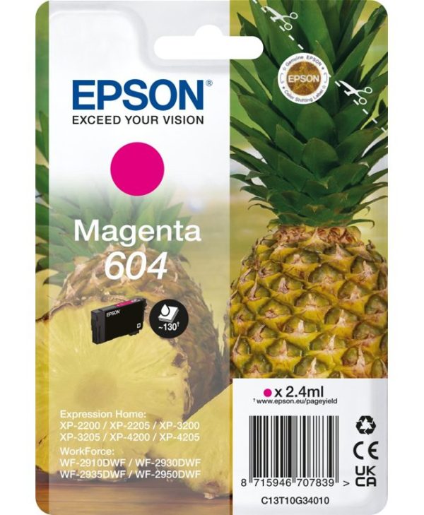 Epson 604 Magenta Ink Cartridge C13T10G34010