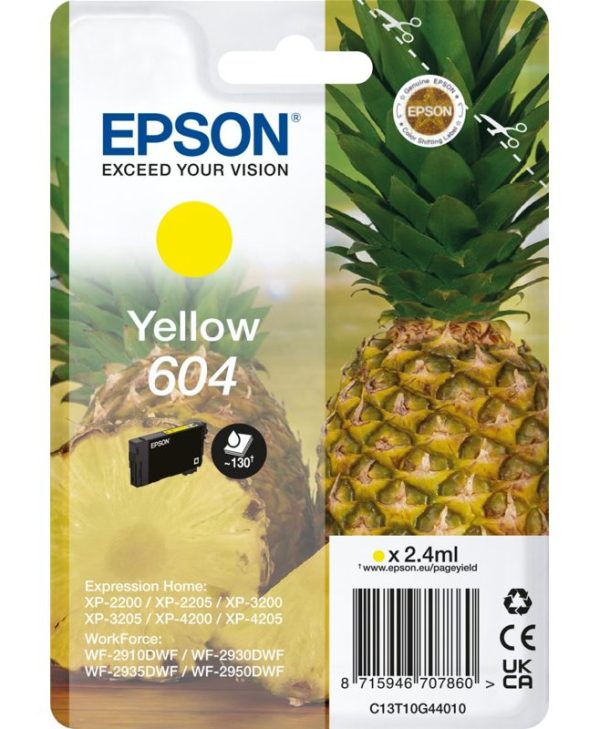 Epson 604 Yellow Ink Cartridge C13T10G44010