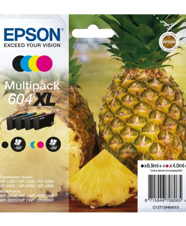 Epson 604XL High Capacity Ink Cartridge Multipack BK/C/M/Y C13T10H64010