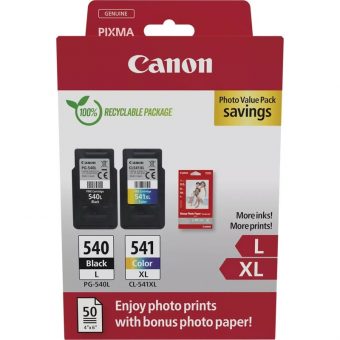 Canon PG-540L/CL-541XL High Capacity Value Pack Black/Tricolour Ink Cartridge 5224B012