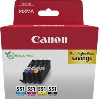 Canon CLI-551 Ink Cartridge Multipack BK/C/M/Y 6509B015