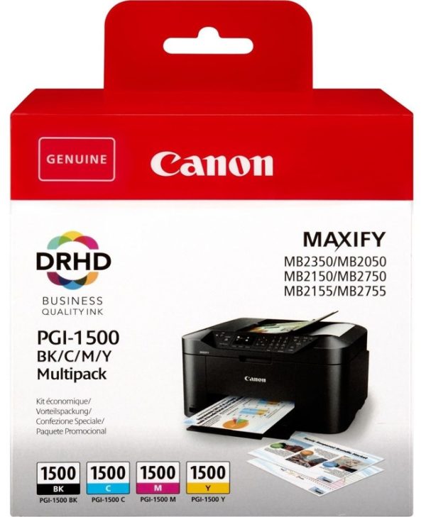 Canon Maxify PGI-1500 Multipack Ink Cartridge BK/C/M/Y 9218B006