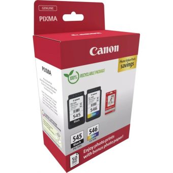 Canon PG-545/CL-546 Value Pack Black/Tricolour Ink Cartridge 8287B008 - Image 4
