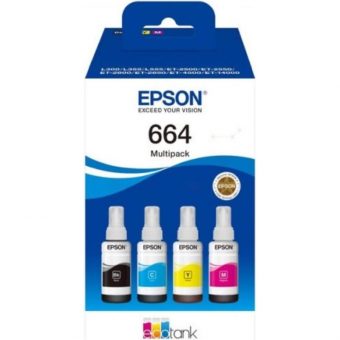 Epson EcoTank 664 Multipack Ink Botle BK/C/M/Y  C13T664640 - Image 3