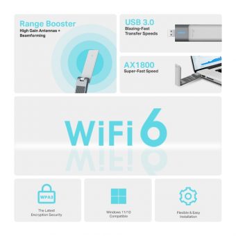 TP-Link AX1800 High Gain Wireless USB Adapter Archer TX20UH - Image 3