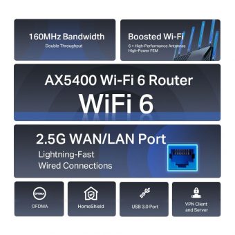 TP-Link AX5400 Multi-Gigabit WiFi 6 Router Archer AX72 PRO - Image 3
