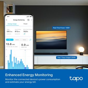 TP-Link Mini Smart Wi-Fi Plug Energy Monitoring Tapo P110M - Image 4