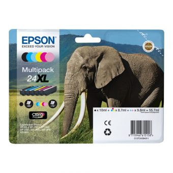 Epson 24XL High Capacity Multipack 6-Colours (BK/C/LC/M/LM/Y) 24 Claria Photo HD Ink High Capacity C13T24384011 - Image 2