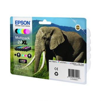Epson 24XL High Capacity Multipack 6-Colours (BK/C/LC/M/LM/Y) 24 Claria Photo HD Ink High Capacity C13T24384011