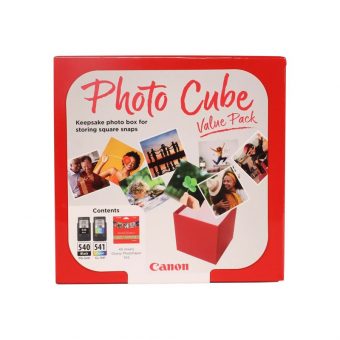 Canon Photo Cube PG-540/CL-541 Black/Tricolour Ink Cartridge & 40 Glossy 5x5 Photo Paper 5225B012