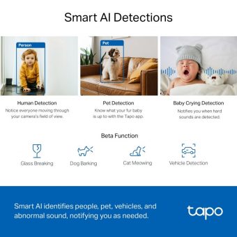 TP-Link Pan/Tilt AI Home Security Wi-Fi Camera Tapo C220 - Image 5