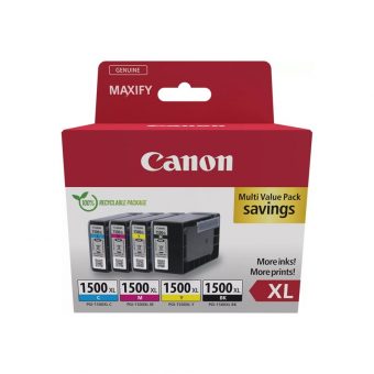 Canon Maxify PGI-1500XL High Capacity Ink Cartridge Multipack BK/C/M/Y 9182B010 - Image 2