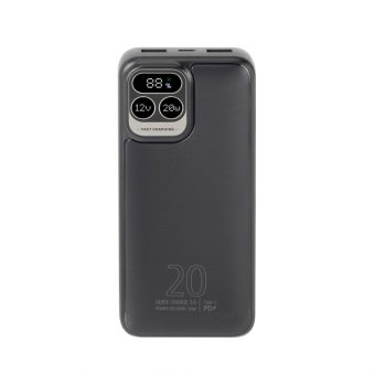 Rivacase RCVA2521 Powerbank 20000 mAh 1x I/O USB-C PD 20W  2x USB-A QC 3.0 18W Black