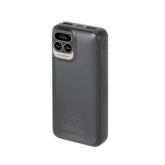 Rivacase RCVA2521 Powerbank 20000 mAh 1x I/O USB-C PD 20W  2x USB-A QC 3.0 18W Black - Image 2