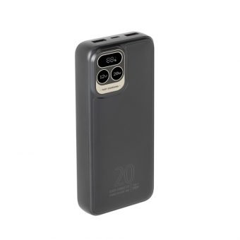 Rivacase RCVA2521 Powerbank 20000 mAh 1x I/O USB-C PD 20W  2x USB-A QC 3.0 18W Black - Image 3