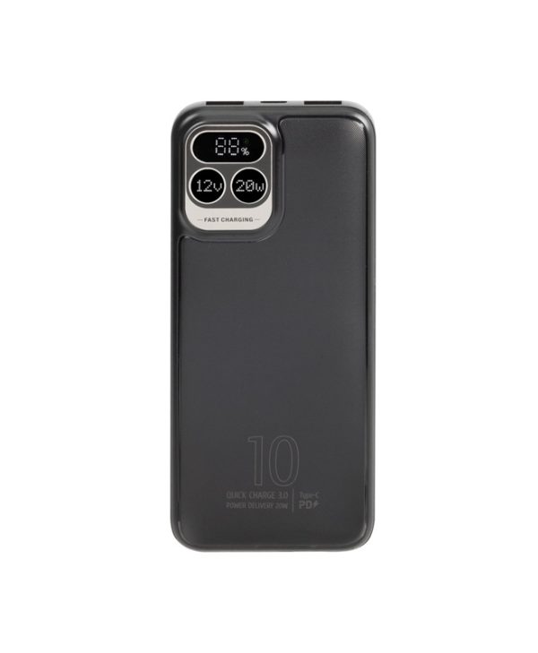 Rivacase RCVA2511 Powerbank 10000 mAh 1x I/O USB-C PD 20W  2xUSB-A QC 3.0 18W  Black