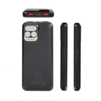 Rivacase RCVA2511 Powerbank 10000 mAh 1x I/O USB-C PD 20W  2xUSB-A QC 3.0 18W  Black - Image 6