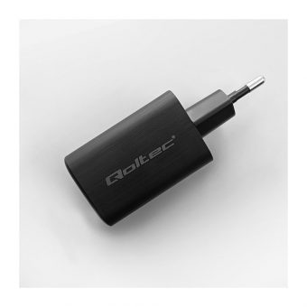 Qoltec Mobile Device Charger 1xUSB-C 1xUSB-A PD 65W Black 50766 - Image 2