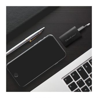 Qoltec Mobile Device Charger 1xUSB-C 1xUSB-A PD 65W Black 50766 - Image 4