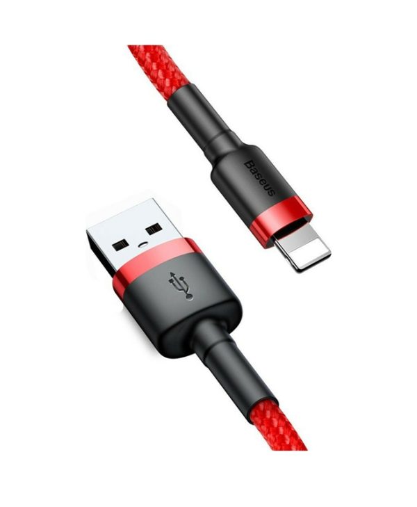 Baseus Cafule Braided Cable USB-A to Lightning Red CALKLF-C09