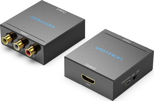 Vention Converter RCA to HDMI Converter Usb Powered Metal type Black AEFB0 - Image 2