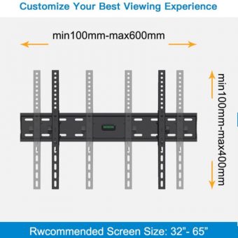 AxRed AX600 Επιτοίχια Βάση Τηλεόρασης 32”-65” Black 11968 - Image 4
