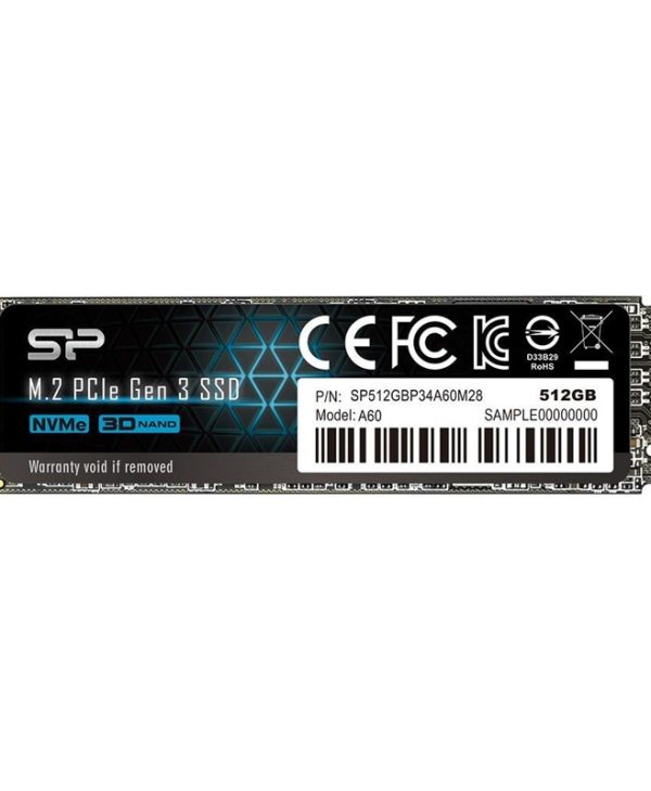 Silicon Power P34A60 512GB M.2 2280 M-Key PCIe Gen3x4 SP512GBP34A60M28