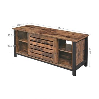 Vasagle Ξύλινο Έπιπλο Τηλεόρασης 110x40x45cm 65" TV LTV41BX - Image 2