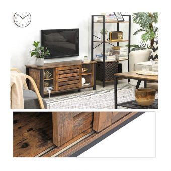 Vasagle Ξύλινο Έπιπλο Τηλεόρασης 110x40x45cm 65" TV LTV41BX - Image 5
