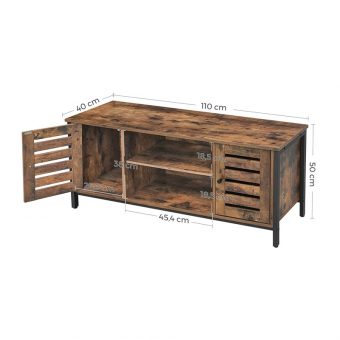 Vasagle Ξύλινο Έπιπλο Τηλεόρασης 110x40x45cm 65" TV LTV43BX - Image 2