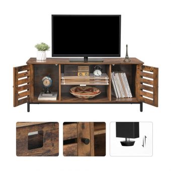 Vasagle Ξύλινο Έπιπλο Τηλεόρασης 110x40x45cm 65" TV LTV43BX - Image 6