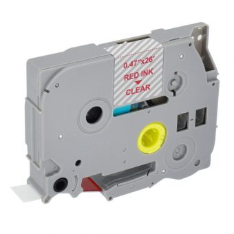 MediaRange MRBTZ132 Tape Cassette For Label Printers Using Brother TZ-132/TZE-132 12mm 8m Laminated Red On Clear - Image 2