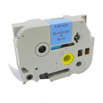 MediaRange MRBTZ551 Tape Cassette For Label Printers Using Brother TZ-551/TZE-551 24mm 8m Laminated Black On Blue - Image 2