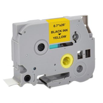 MediaRange MRBTZ641 Tape Cassette For Label Printers Using Brother TZ-641/TZE-641 18mm 8m Laminated Black On Yellow - Image 2