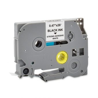 MediaRange MRBTZS231 Tape Cassette For Label Printers Using Brother  TZ-231/TZE-231 12mm 4m Laminated Black On White - Image 2