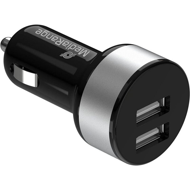 1 MediaRange Φορτιστής Αυτοκινήτου 2xUSB-A 3.4A Μαύρος MRMA103-03 - Image 1