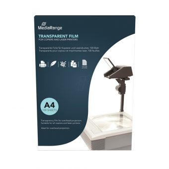 MediaRange MRINK160 Over Head Projector Film A4 Dual Side Coated 100microns 100 Sheets