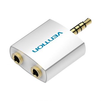 Vention Adapter 4POLE 3.5mm Male to 2x3.5mm Female Silver BDAW0