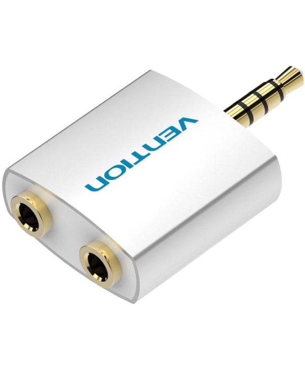 Vention Adapter 4POLE 3.5mm Male to 2x3.5mm Female Silver BDAW0