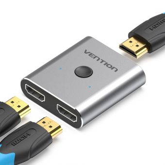 Vention Bi-Direction Switcher 2xHDMI Female to 1xHDMI Female Silver AFUH0