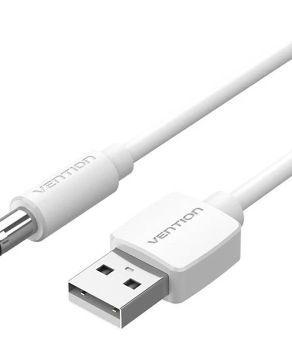 Vention USB Barrel Jack Power Cable  USB-A to DC 5.5mm 1.5m White CEYWG