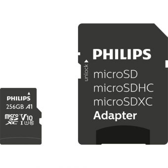 Philips MicroSDXC 256GB Class 10 U1 V10 A1 UHS-I with adapter FM25MP45B/00