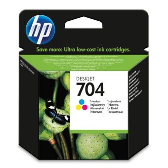HP 704 Original Printhead Ink Cyan, Magenta, Yellow 200 Pgs CN693AE