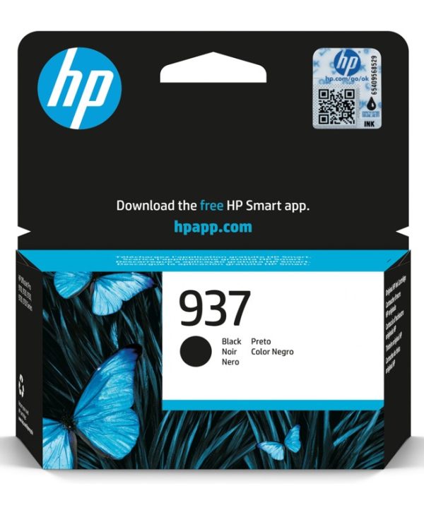 HP 937 Original Ink Black 1250 Pgs 4S6W5NE