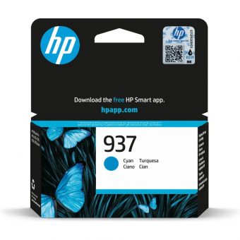 HP 937 Original Ink Cyan 800 Pgs 4S6W2NE