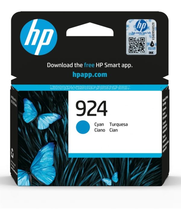 HP 924 Original Ink Cyan 400 Pgs 4K0U3NE