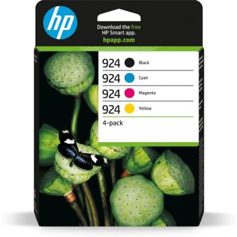 HP 924 Rainbow Kit Original Inks Black, Cyan, Magenta, Yellow 6C3Z1NE