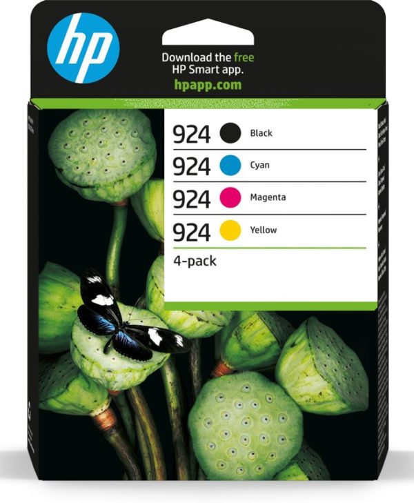 HP 924 Rainbow Kit Original Inks Black, Cyan, Magenta, Yellow 6C3Z1NE